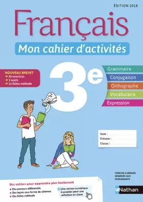 Couverture du produit · Français - Mon cahier d'activités - 3e