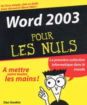 Couverture du produit · Word 2003 pour les nuls