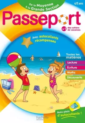 Couverture du produit · Passeport - De la Moyenne à la Grande Section 4/5 ans - Cahier de vacances 2024