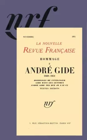 Couverture du produit · Hommage à André Gide: (1869-1951)