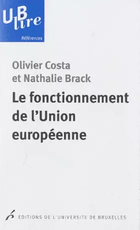 Couverture du produit · Le fonctionnement de l'Union européenne