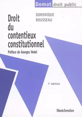 Couverture du produit · Droit du contentieux constitutionnel