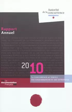 Couverture du produit · Rapport annuel 2010 de l'Autorité de la concurrence