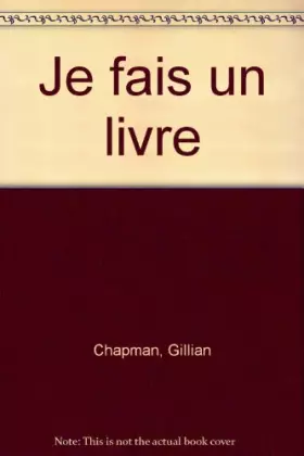 Couverture du produit · Je fais un livre