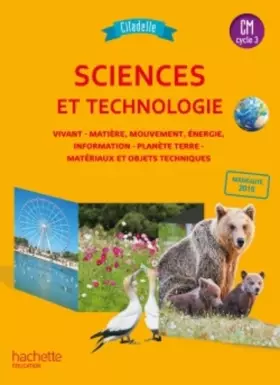 Couverture du produit · Citadelle Sciences CM - Livre élève - Ed. 2018