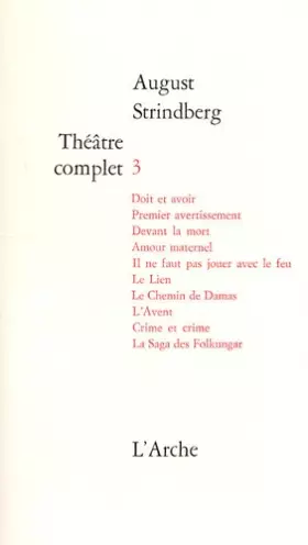 Couverture du produit · Théâtre T3 Strindberg