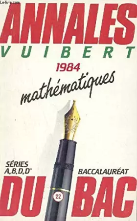 Couverture du produit · Bac mathématique 1984 (a b d' d')
