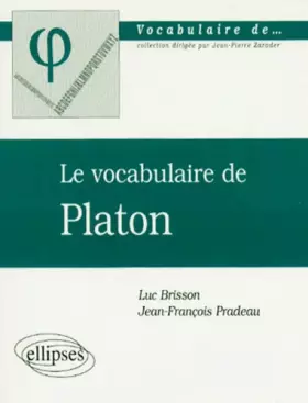 Couverture du produit · Le vocabulaire de Platon