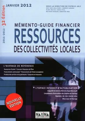 Couverture du produit · Mémento - Guide financier ressources des collectivités locales