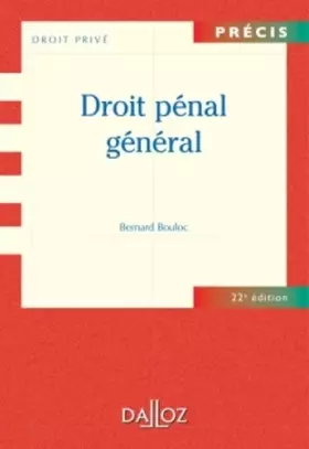 Couverture du produit · Droit pénal général - 22e éd.: Précis