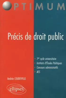 Couverture du produit · Précis de droit public