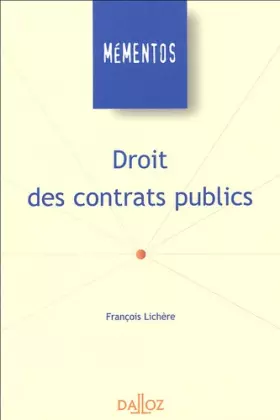 Couverture du produit · Droit des contrats publics - 1ère éd.: Mémentos