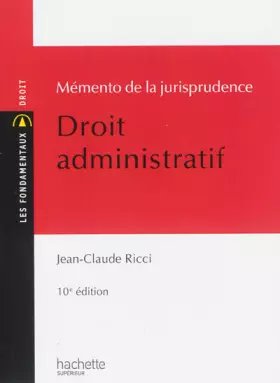 Couverture du produit · Mémento de la jurisprudence Droit administratif