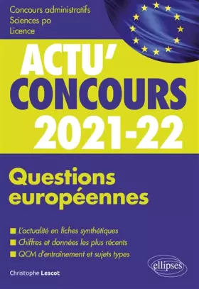 Couverture du produit · Questions européennes 2021-2022 - Cours et QCM