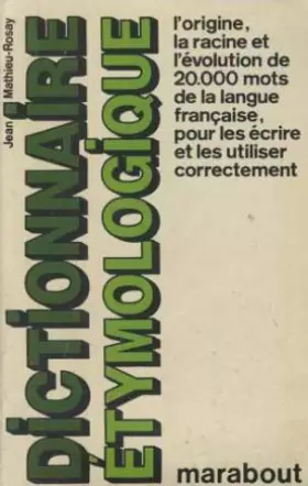 Couverture du produit · Dictionnaire etymologique marabout