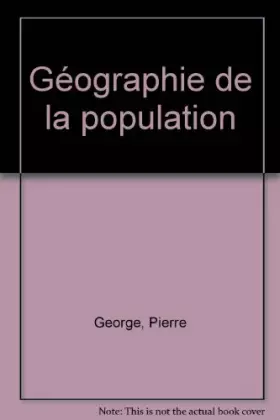 Couverture du produit · Géographie de la population