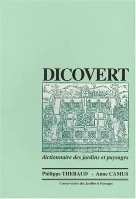 Couverture du produit · Dicovert: Dictionnaire des jardins et paysages