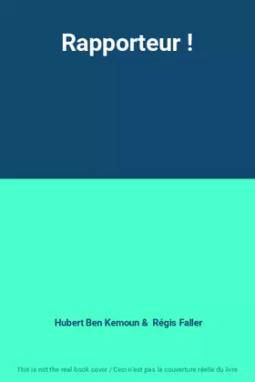 Couverture du produit · Rapporteur !