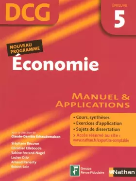 Couverture du produit · Economie DCG épreuve 5 : Manuel et applications