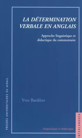 Couverture du produit · La determination verbale en anglais