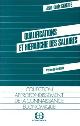 Couverture du produit · Qualifications et hiérarchie des salaires