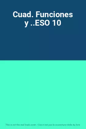 Couverture du produit · Cuad. Funciones y ..ESO 10
