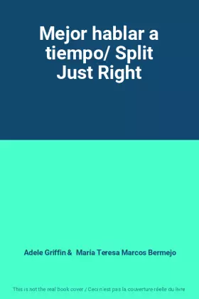 Couverture du produit · Mejor hablar a tiempo/ Split Just Right