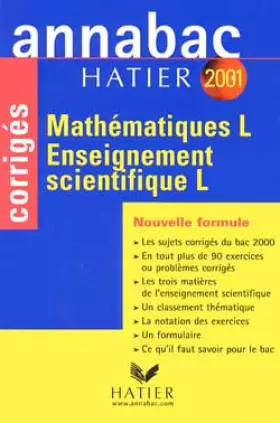 Couverture du produit · Annabac corrigés 2001 : Mathématiques et Enseignement scientifique