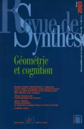 Couverture du produit · Revue de synthèse, numéro 124 : Géométrie et cognition