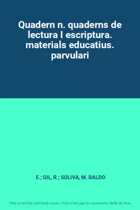 Couverture du produit · Quadern n. quaderns de lectura I escriptura. materials educatius. parvulari