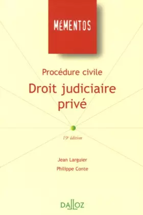 Couverture du produit · Droit judiciaire privé : Procédure civile