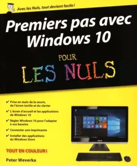 Couverture du produit · Premiers pas avec Windows 10 pour les Nuls