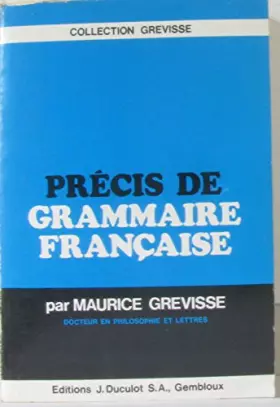 Couverture du produit · Precis de grammaire française
