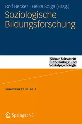 Couverture du produit · Soziologische Bildungsforschung