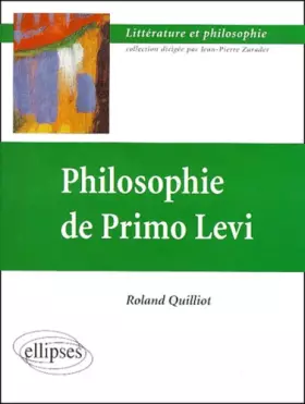 Couverture du produit · Philosophie de Primo Levi