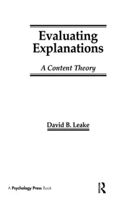 Couverture du produit · Evaluating Explanations: A Content Theory