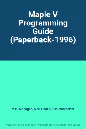 Couverture du produit · Maple V Programming Guide (Paperback-1996)
