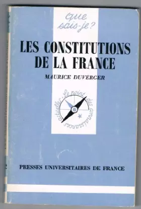 Couverture du produit · Les constitutions de la France