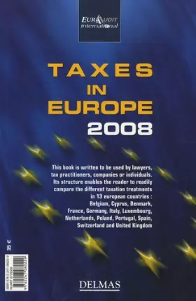Couverture du produit · Les impôts en Europe : Taxes in Europe 2008, Edition bilingue français-anglais