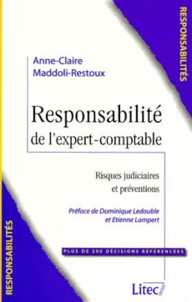 Couverture du produit · RESPONSABILITE DE L'EXPERT-COMPTABLE. Risques judiciaires et préventions