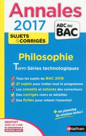 Couverture du produit · Annales ABC du BAC 2017 Philosophie Term Techno (22)