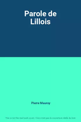 Couverture du produit · Parole de Lillois
