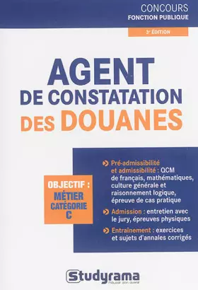 Couverture du produit · Agent de constatation des douanes