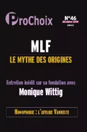 Couverture du produit · MLF Le mythe des origines