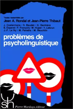 Couverture du produit · Problèmes de psycholinguistique