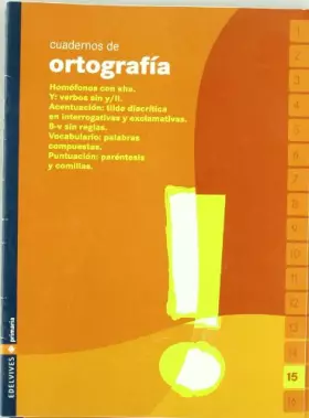 Couverture du produit · Cuaderno de ortografia 15 Primaria