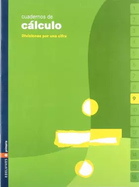 Couverture du produit · Cuaderno 9 de cálculo (Divisiones por una cifra)