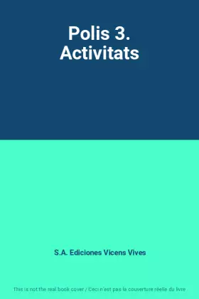 Couverture du produit · Polis 3. Activitats
