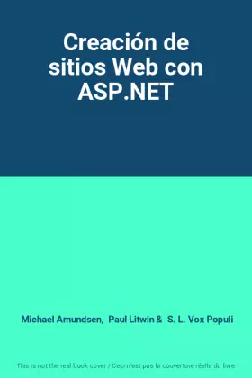 Couverture du produit · Creación de sitios Web con ASP.NET