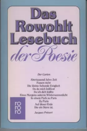 Couverture du produit · Das Rowohlt Lesebuch der Poesie